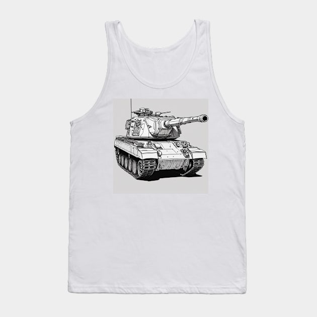 Black and white tank illustration Tank Top by nonagobich